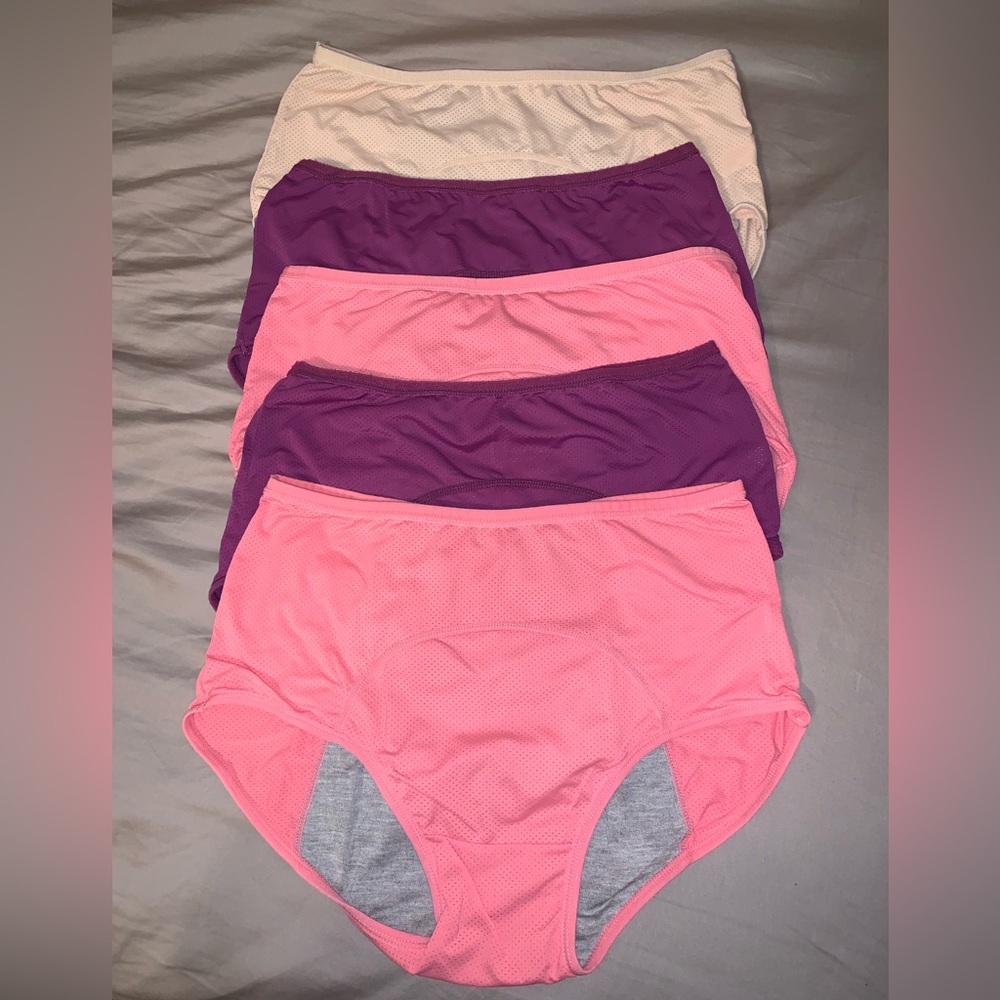 5 pairs of period panties underwear size 4 5 6